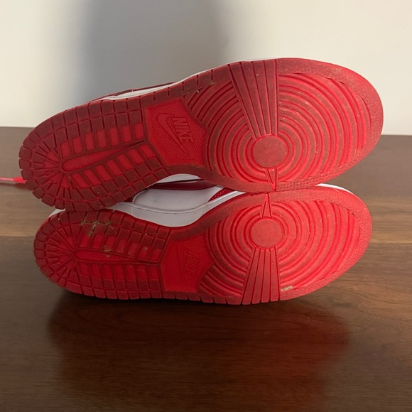 Nike Dunk Low Kids White and University Red - Picture 4 of 6